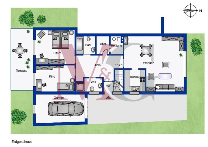Grundriss EG Haus 1