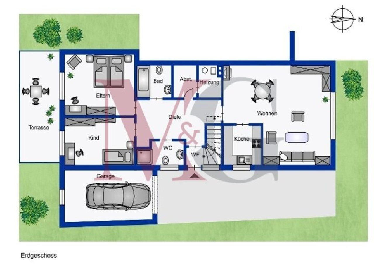 Grundriss EG Haus 1